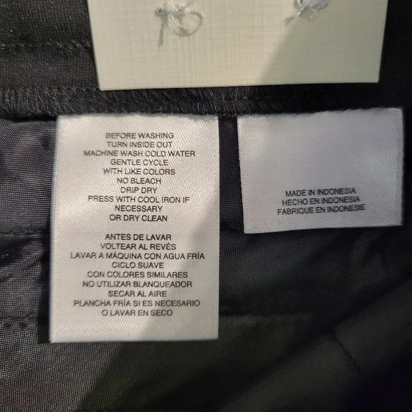 NWT Anne Klein Black Woven Straight Wide Leg Pants - Picture 6 of 9